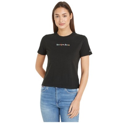 TOMMY HILFIGER KOSZULKA DAMSKA T-SHIRT CZARNA r.S