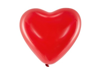 Balon serce czerwony 23cm na WALENTYNKI 1szt w kształcie serca