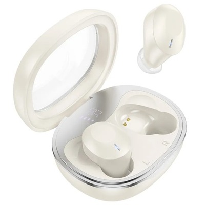HOCO słuchawki bezprzewodowe / bluetooth stereo TWS Smart true EQ3 mleczna