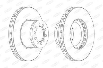 Диск гальмівна mercedes atego перед 335mm фото №1