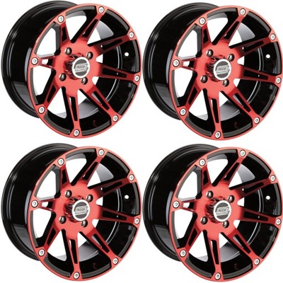 JUEGO DISCOS MOOSE RACING 12X8 4/156 4+4 ROJA  