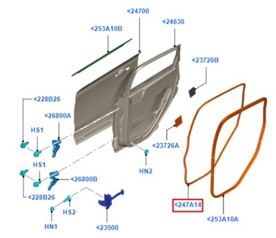 УПЛОТНИТЕЛЬ ДВЕРЬ FORD KUGA MK1 2008-2012