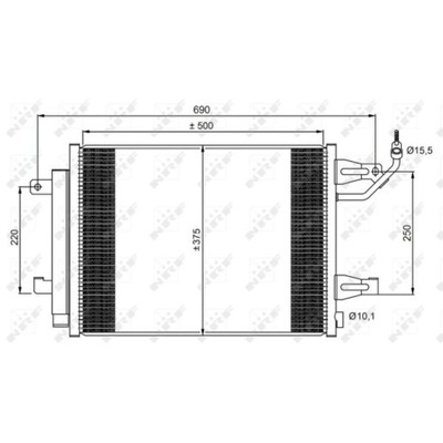 KONDENSATORIUS KONDICIONAVIMO MITSUBISHI COLT VI 04- 