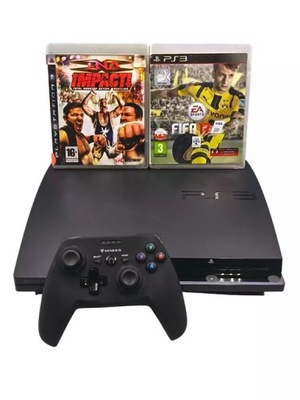 KONSOLA SONY PLAYSTATION 3 PS3 SLIM CECH-2504B 320 GB +PAD, GRY