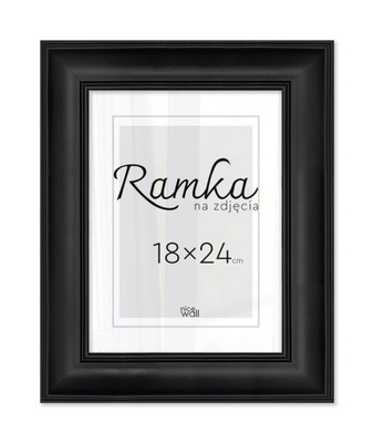Czarna ramka na zdjęcia 18x24 cm Rama 24x18 cm