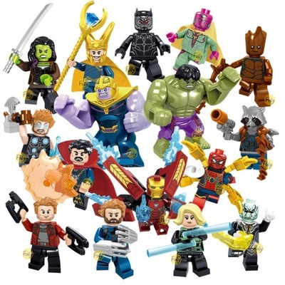 16 sztuk Marvel Super Heroes Fit Lego Avengers