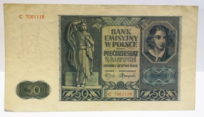 50 ZŁ ZŁOTYCH 1941 C