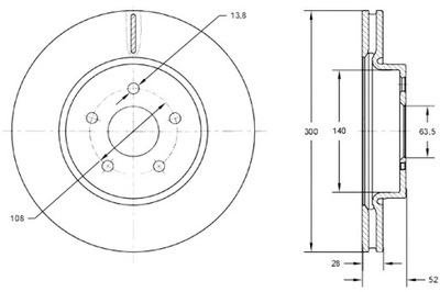 TOMEX BRAKES DISCOS DE FRENADO 2SZT. FORD MONDEO IV 07-14 PARTE DELANTERA  