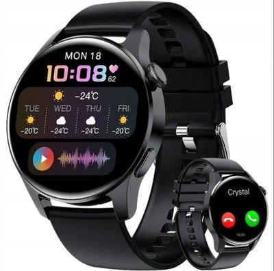 Męski smartwatch sportowy 1,28 cala i29 czarny