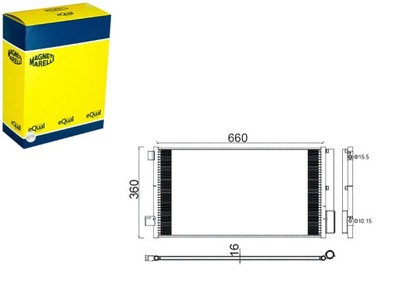 CONDENSADOR RADUADOR DE ACONDICIONADOR MAGNETI MARELLI MAGNETI MARELLI  