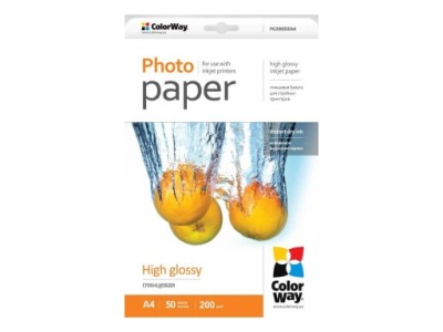 Fotopapír lesklý ColorWay A4 200 g/m² 50 ks