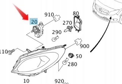 Двигун фара mercedes citan w415 a4159062400 фото №1