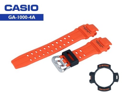 KOMPLET Bezel i Pasek Casio GA-1000-4A pomarańczowy