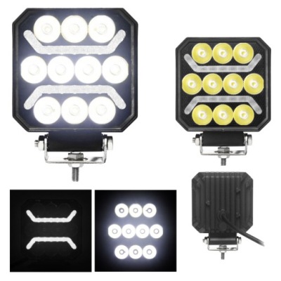 Лампа робоча led x10 + ремені led 2 функції 12v 24v протитуманна фара led фото №1