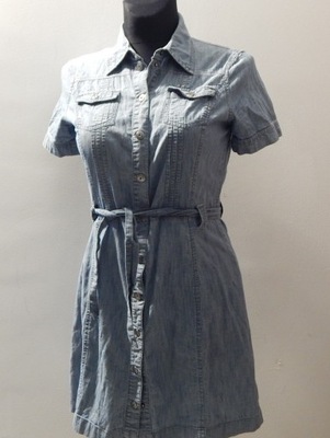 ESPRIT sukienka szmizjerka jeans klosz 36/S