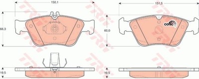 КОЛОДКИ ТОРМОЗНЫЕ ПЕРЕД DB W202/210 93-