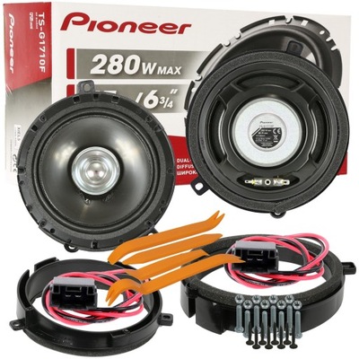 JUEGO PIONEER ALTAVOCES MERCEDES C CLASE W202 S202 PARTE DELANTERA POTENTE + DISTANCIAS  