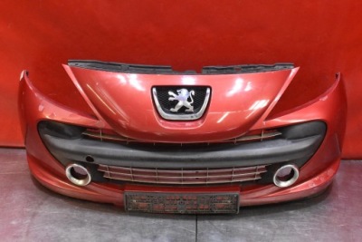 Бампер перед передний красный peugeot 207 1 i 06-09 фото №1