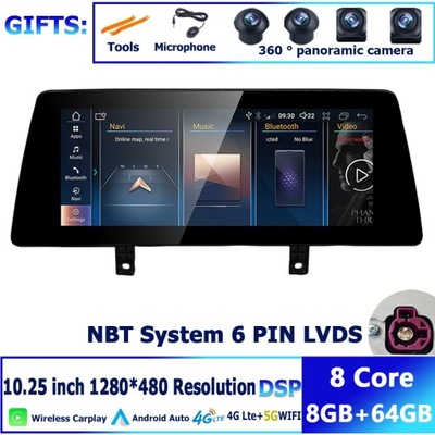 NAVEGACIÓN GPS PARA BMW SERII 3/4 F30 F31 F32 F33 F34 F36 2013-2018 NBT/EVO  