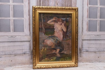 St. Wyspiański - Akt Kobiety - Secesja - Stare Malarstwo - Obraz