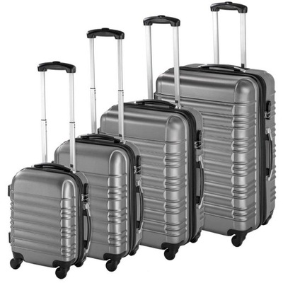 Zestaw 4 sztywnych walizek, dostępny w 4 kolorach-szary