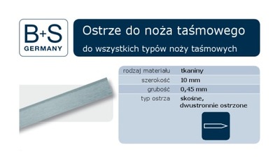 Taśma2845x10B+S!Nóż taśmowy!Ostrze taśmowe!