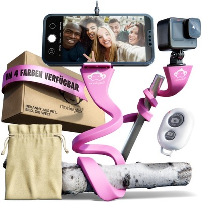 Selfie-stick Monkeystick Selfie stick różowy