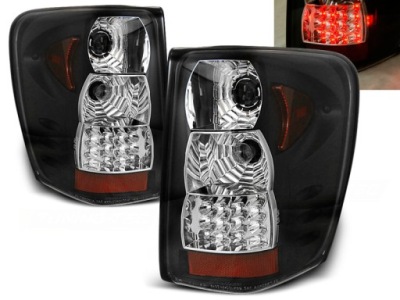Ліхтарі  задні світлодіодний чорний  led до chrysler jeep grand cherokee wj 99-05 фото №1