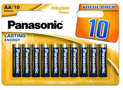 10x Baterie Panasonic Alkaliczne Power LR6/AA 1.5V