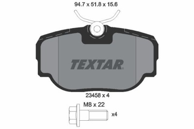 TEXTAR 2345801 КОЛОДКИ ТОРМОЗНЫЕ