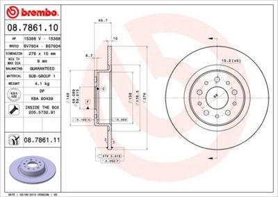 ДИСК ГАЛЬМІВНИЙ ЗАДНЯ UV ALFA ROMEO 156 02-05