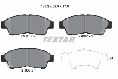 TEXTAR 2160101 КОЛОДКИ ДИСКОВЫЕ ТОРМОЗНОЕ фото