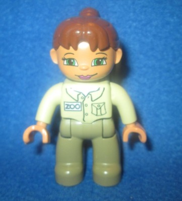 DS Lego Duplo ludzik figurka pani opiekunka zoo