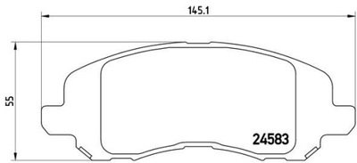 ZAPATAS HAM. PARTE DELANTERA DODGE CALIBER 06- PARTE DELANTERA  