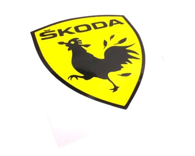 Naklejka drukowana SZALONA KURA SKODA FERRARI