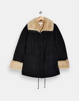 TOPSHOP KURTKA PARKA PODSZEWKA FUTERKO R.38