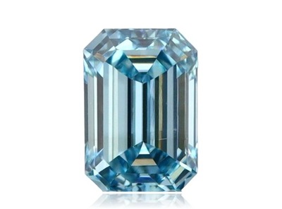 Diament 0.19ct Niebieski Emerald VVS1