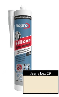 Sopro Silicon - Silikon sanitarny Jasny beż 29 | 310ml