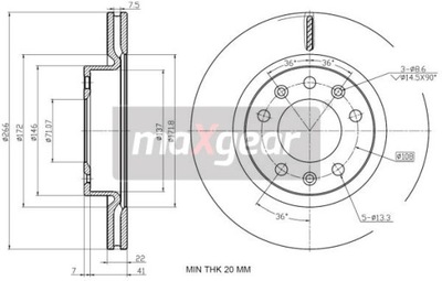 DISCO DE FRENADO PEUGEOT P. 308 1,2-2,0 13-  