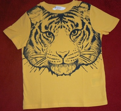 H&M t-shirt tygrys r. 134/140