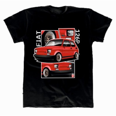 T-shirt koszulka RETRO TUNING 126p F.i.a.t Maluch