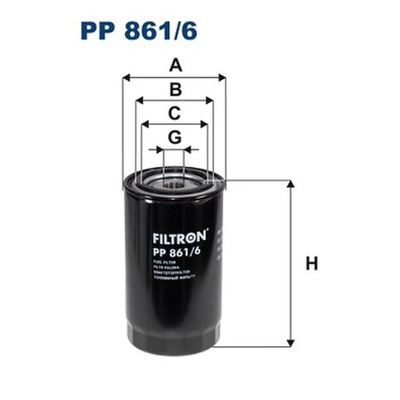 FILTER FUEL FILTRON PP 861/6  