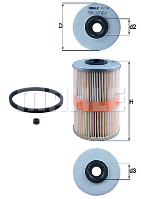 ФИЛЬТР ТОПЛИВА KNECHT KX 204D KX204D