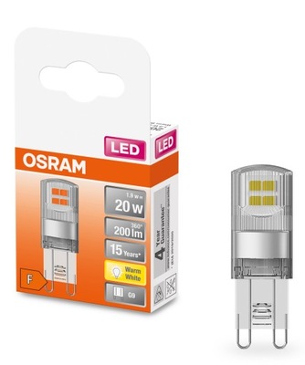 OSRAM LED żarówka kapsułka Pin 1,9W 200lm 2700K 230V G9