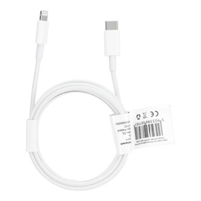 Kabel Typ C do iPhone Lightning 8-pin Power Delivery PD18W 2A C973 biały 2