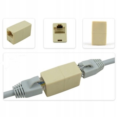 ŁĄCZNIK ADAPTER ZŁĄCZE WTYKU RJ45 8P8C