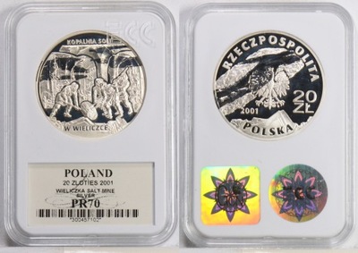 CY. 20 ZŁOTYCH 2001 KOPALNIA SOLI W WIELICZCE PR70 28.05