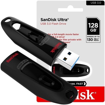 Pendrive 128GB szybki SanDisk Ultra USB 3 130MB/s