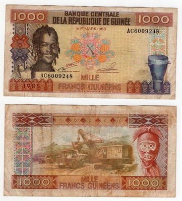 GWINEA 1985 1000 FRANCS