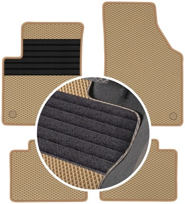 JEEP CHEROKEE V KL 2013- ALFOMBRILLAS GOMA EVA ETERNITY COLOR BEIGE  